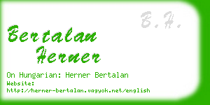 bertalan herner business card